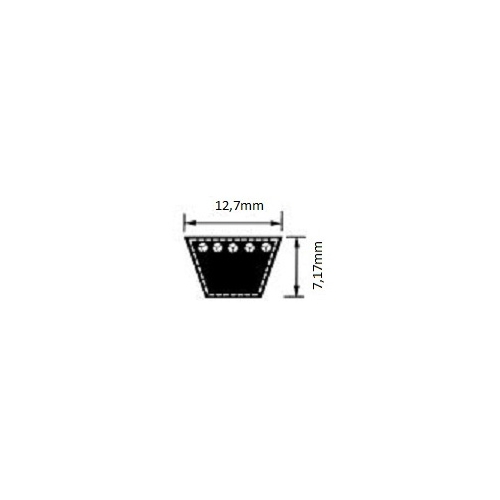 Kilrem Extra Förstärkt 1/2" x 22" (12,7 x 559 mm), kilremmar, RINAB