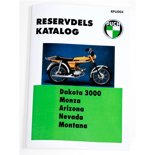Reservdelskatalog (Puch Arizona/Dakota3000Monza/Montana/Nevada), reservdelar och tillbehör till moped, RINAB
