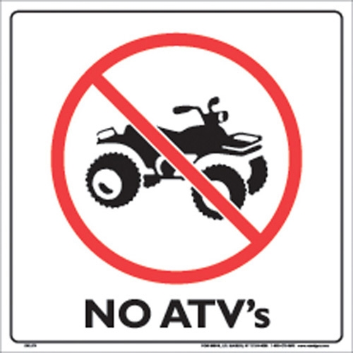 Skylt "NO ATV´s"
