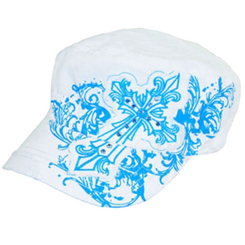 Keps Gothic Cross White