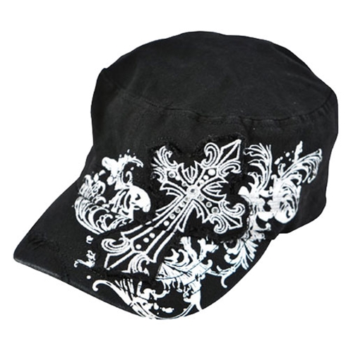 Keps Gothic Cross Black