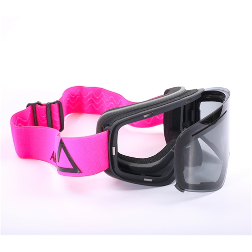 Glasögon AMOQ Vision Vent+ Magnetic - Pink Black/Smoke, skoterglasögon, snöskoter, snöskoterdelar, RINAB, 