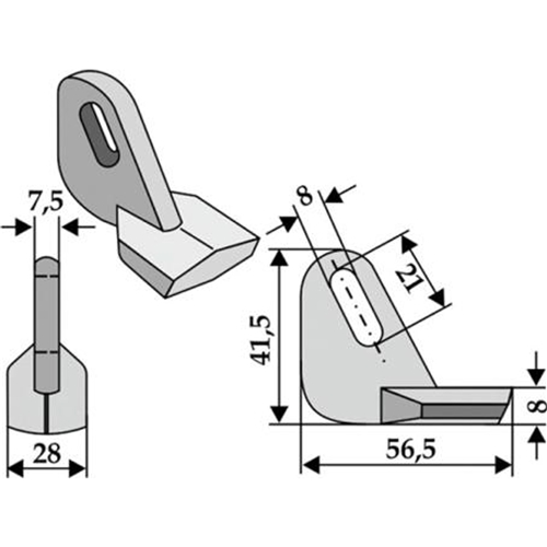 Slagkniv 28 mm, RINAB