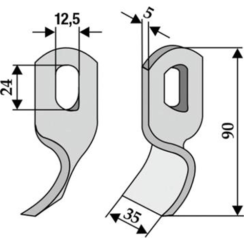 Slagkniv 90 mm, RINAB