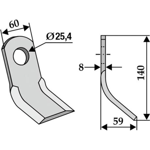 Slagkniv 140 mm, RINAB