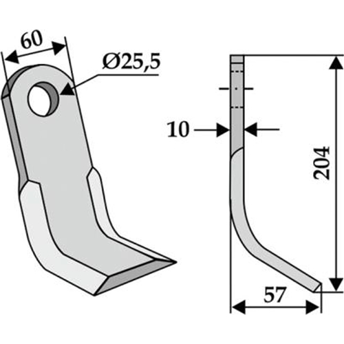 Slagkniv 60 mm, RINAB