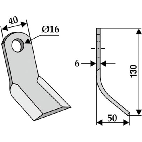 Slagkniv 130 mm, RINAB