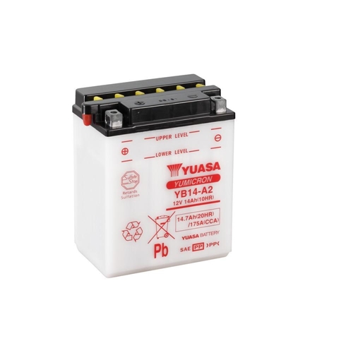 Batteri YB14-A2, RINAB, batterier, tillbehör, snöskoter, moped, atv, cross