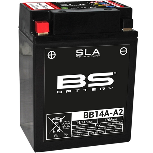 Batteri BB14A-A2 SLA, RINAB, batterier, tillbehör, snöskoter, moped, atv, cross