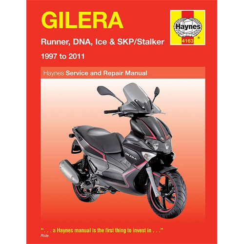 Verkstadshandbok Gilera, reservdelar och tillbehör till moped, RINAB