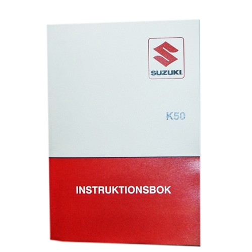 Instruktionsbok Suzuki K50, reservdelar och tillbehör till moped, RINAB