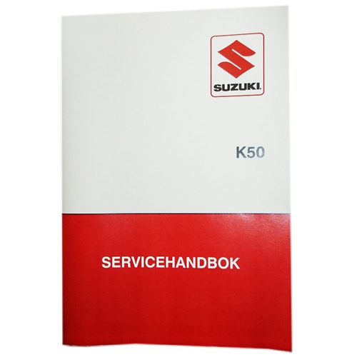 Servicehandbok (Suzuki K50), reservdelar och tillbehör till moped, RINAB
