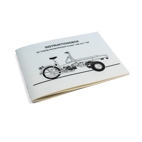 Instruktionsbok för MCB/Norsjö Transportmoped, reservdelar och tillbehör till moped, RINAB