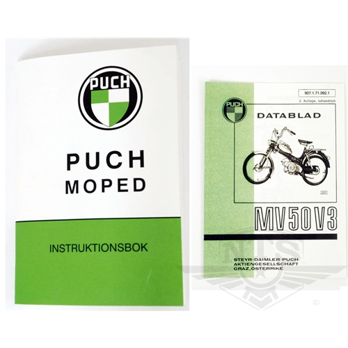 Instruktionsbok inkl. datablad (Puch MV50/V3), RINAB