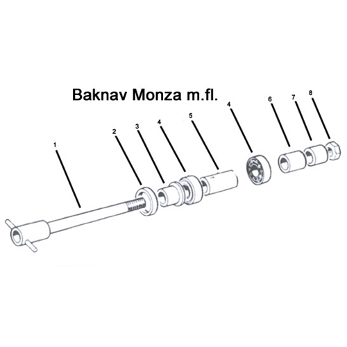 Bakaxel M12 x 246mm (Puch Arizona/Monza/Nevada mfl) RINAB