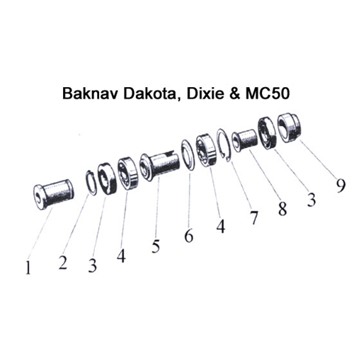 Distansrör baknav (Puch Dakota, Dixie & MC50) RINAB