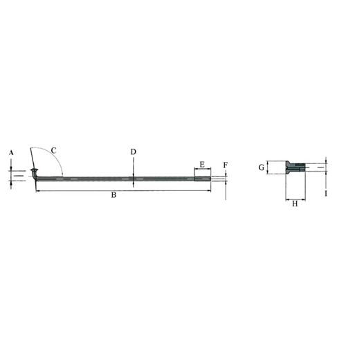 Ekersats 215mm/2,6mm/90° (Crescent 90mm/Westwood 19") NTS, reservdelar och tillbehör till moped, RINAB