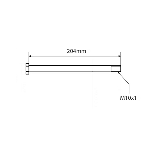 Svingaxel 204mm/M10x1 (Zündapp 433/510/515/517), reservdelar och tillbehör tillbehör till moped, RINAB