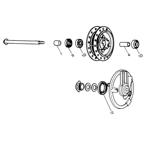 Reparationssats, Framnav för Honda MT50, reservdelar moped, RINAB, Yamha DT50