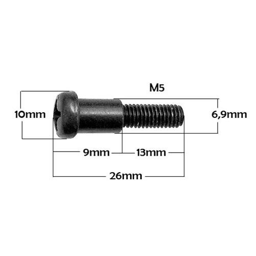 Fästbult handtagsarm M5x26mm (Yamaha DT50/FS1) RINAB