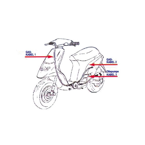 Gaskabel, övre (Gilera - Typhoon)