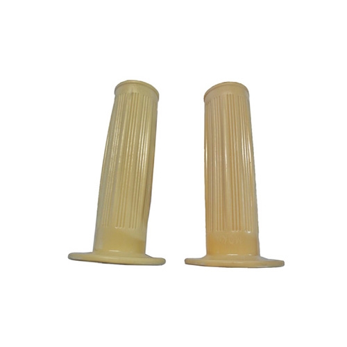 Gummihandtag sats krämig vit Magura modell 22/24 103mm, tillbehör, reservdelar, moped, rinab
