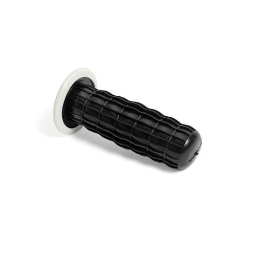 Plasthandtag 23mm/115mm, Svart/Vit "Majskolv", tillbehör, reservdelar, moped, rinab