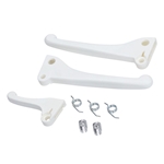 Handtagsarmssats, vit/plast (Piaggio Ciao)