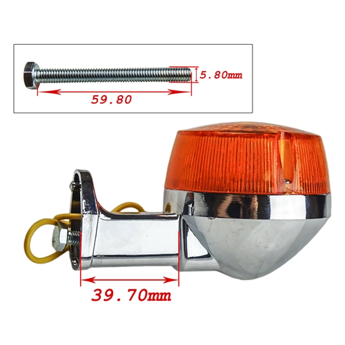 Blinkers förkromad (Suzuki K50 '77-82) 4-pack RINAB