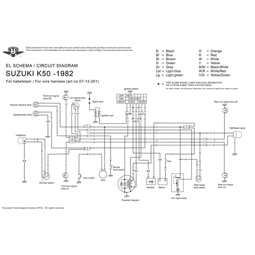Kabelhärva (Suzuki K50 -82)