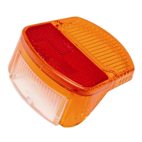 Baklyktsglas Orange/Rött  "Gristryne" (Zündapp 1962-75), Reservdelar till moped, RINAB, moped, 