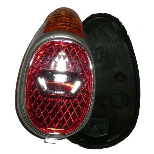 Baklyse med bromsljusglas, typ Hella (Puch/Zundapp), Reservdelar till moped, RINAB, moped, 