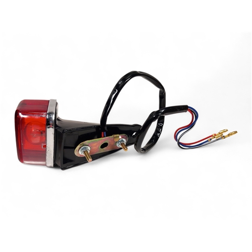 Baklampa, rött glas (Universal)