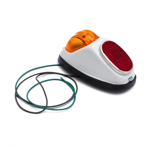 Baklyse typ Hella, Stor/m. bromsljus/Vit NTS reserdelar moped, RINAB