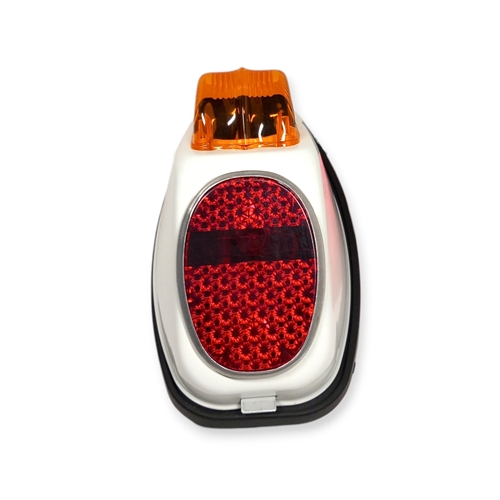 Baklyse typ Hella, Stor/m. bromsljus/Vit reserdelar moped, RINAB