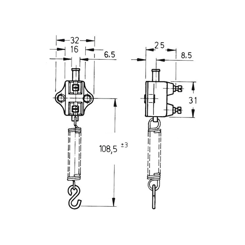 Bromskontakt, drag, typ Hella (DBS/Hercules/Zündapp), Reservdelar till moped, RINAB, moped, 