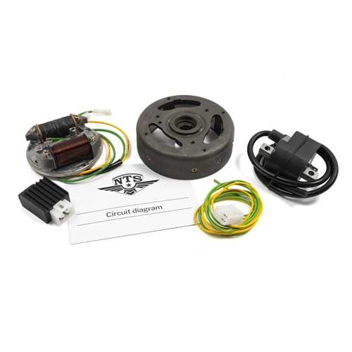 Svänghjulsmagnet NTS 12V-43W Brytarlöst (Sachs 50S) MEDURS, reservdelar moped, RINAB