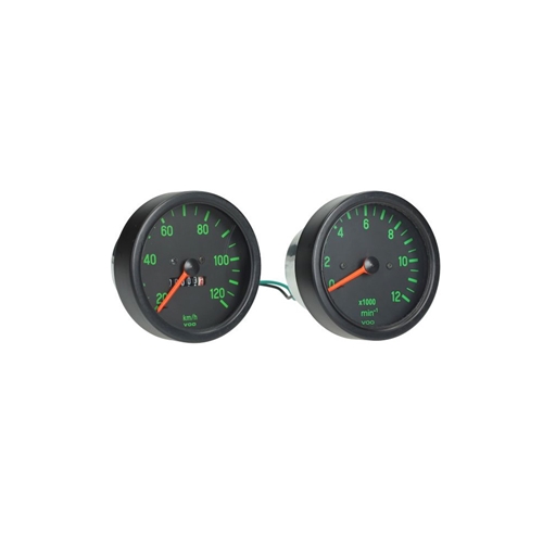 Hastighetsmätare & varvtalsräknare, Svart/grön, Reservdelar till moped, RINAB, moped, 