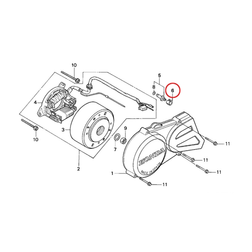 Neutralkontakt omkopplare/distans (Honda MB50/MT50)