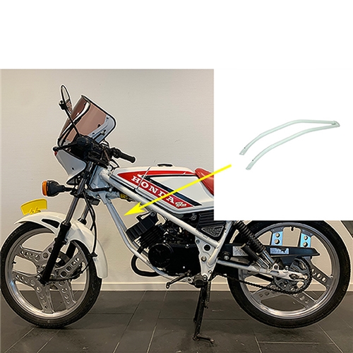 Ramstänger, främre, vita (Honda MB50)