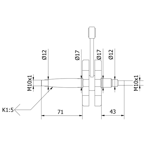 Vevparti std. (Sachs 3 & 4 vxl fotvxl) L17 lager NTS, RINAB