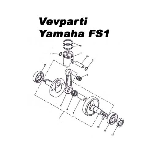 Vevparti std. (Yamaha FS1) reservdelar och tillbehör till moped, RINAB