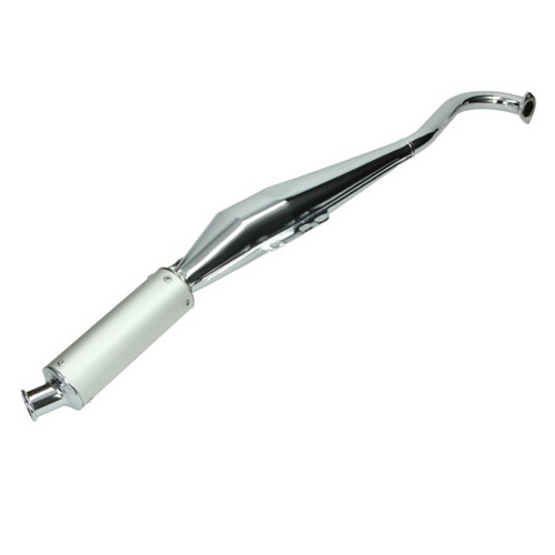 Avgassystem kompl. 28mm, krom (Puch Maxi) BULLET reservdelar moped, RINAB