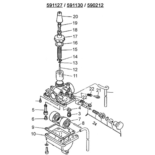 Låsmutter wirejustering (591127/591128), reservdelar och tillbehör till moped, RINAB