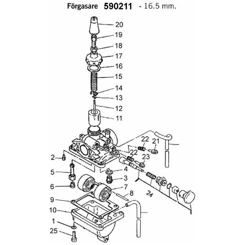 Regulatorskruv Mikuni 16,5mm (Honda/Yamaha), tillbehör, reservdelar, snöskoter, moped, cross, rinab