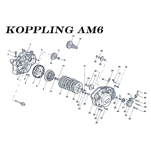 Anslutning slang vattenpump (Minarelli AM6), RINAB, moped, Enduro, tillbehör, reservdelar