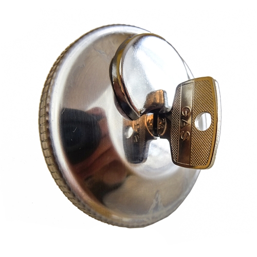 Tanklock 40mm, Krom, låsbart (Puch/Yamaha/Zundapp mfl), Reservdelar till moped, RINAB, moped, 