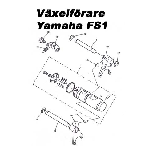 Växeltrumma (FS1), tillbehör, reservdelar, snöskoter, moped, cross, rinab