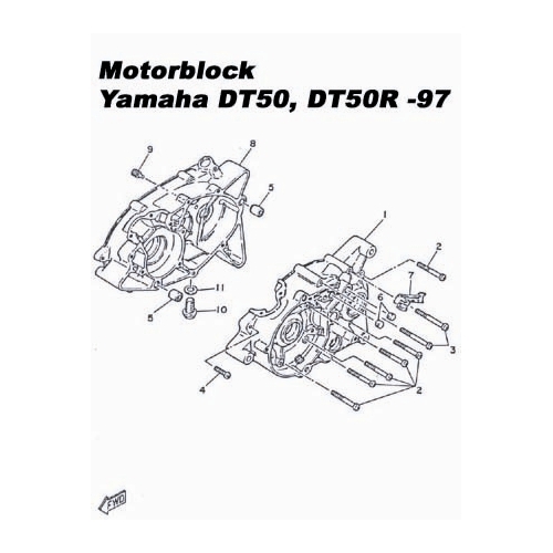 Styrbussningar motorblock (Yamaha), tillbehör, reservdelar, snöskoter, moped, cross, rinab