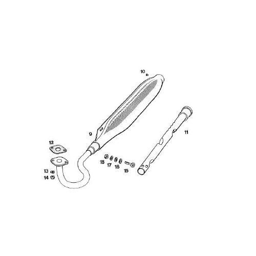 Avgassystem std 18mm (Tomos A3/A35 25km/h)